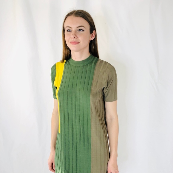 Kerisma Color Block Ribbed Mini Dress Knit M 0220 - Picture 4 of 6